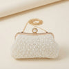 Faux Pearl Evening Clutch Purse