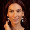 Italian Aquamarine Clover Drop Earrings