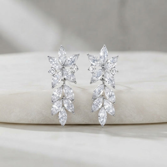 Cubic Zirconia Dangle Drop Earrings