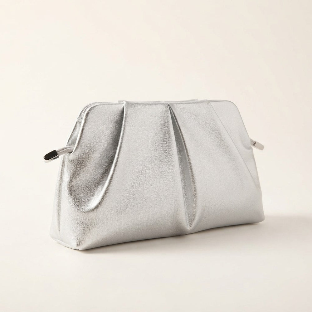 Pleated PU Dressy Clutch Purse
