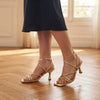 Square Toe Kitten Heel Sandals