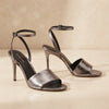 Metallic Leather Elyse Heeled Sandals
