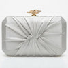 Pleated Satin Evening Clutch