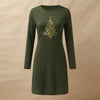 Christmas Pattern Fitted Knit Dress