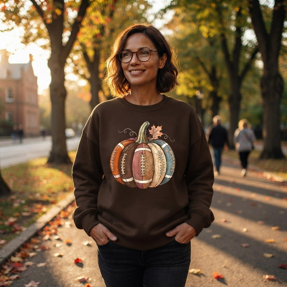 Vintage Game Day Fall Pumpkin Sweatshirt