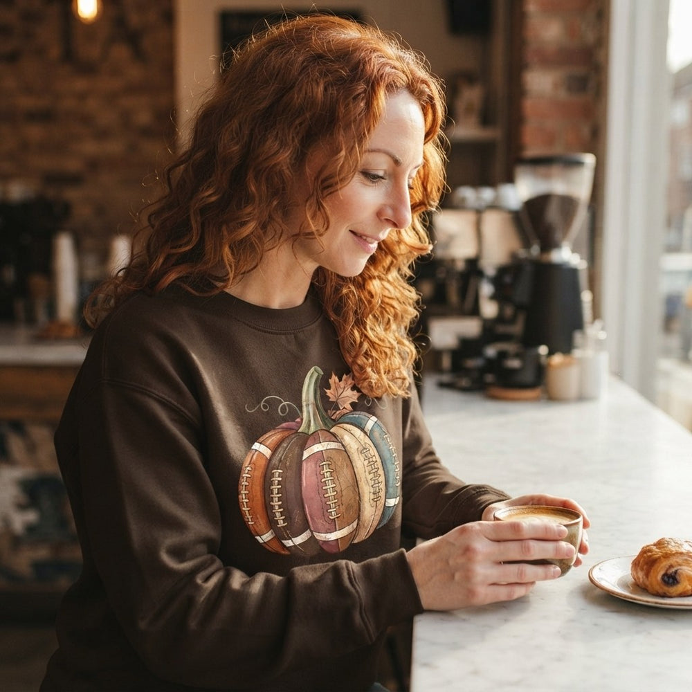Vintage Game Day Fall Pumpkin Sweatshirt