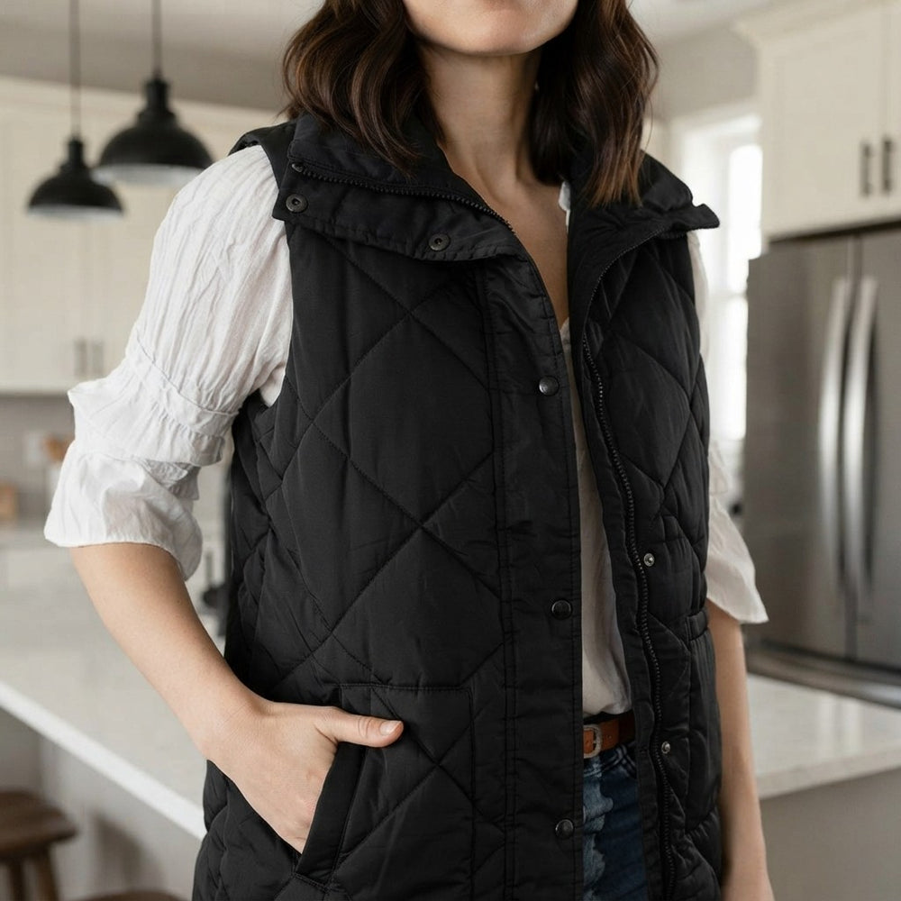 Casual Long Puffer Vest