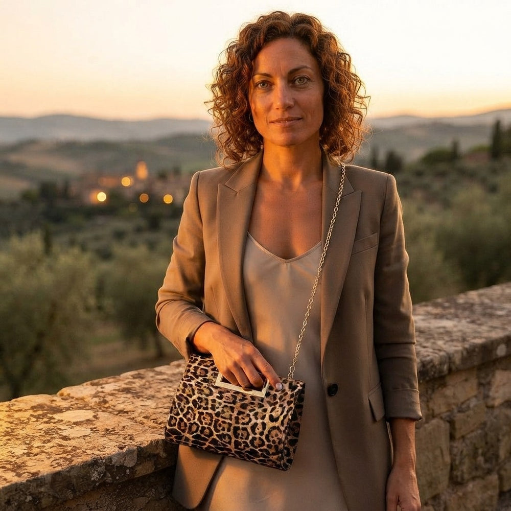 Faux Leather Evening Clutch
