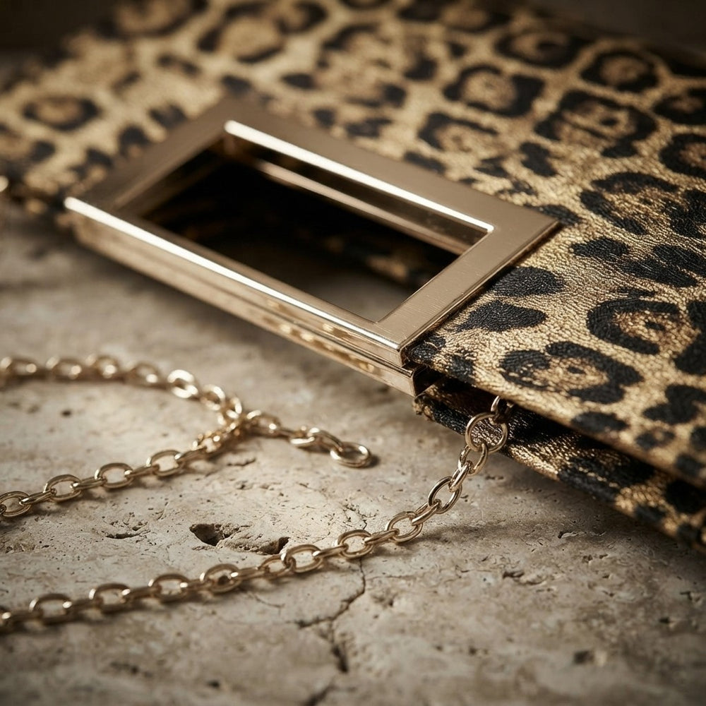 Faux Leather Evening Clutch